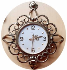 Vintage Imhof Wanduhr Messing