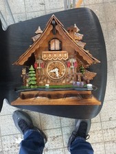 Eble -Fachwerkhaus 30cm- 20561 Kuckucksuhr Kuckuckuhr Echtholz NEU batteriebetri