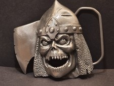 Buckle/Gürtelschnalle 3D VIKING SKULL (VINTAGE von 1996) von GAP, Zinn