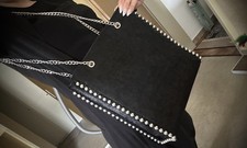 Zara Handtasche Velours Kunst