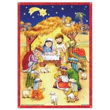 Krippe Richard Sellmer Adventskalender 355x265mm Glitzer