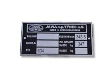 Jawa 634 Typenschild Schild id