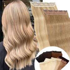 Eine Tresse Echthaar Clip In Remy Extensions DICK Haarverlängerung Haarteil Weft