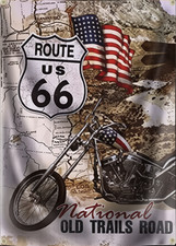 ROUTE 66 Biker Flagge Fahne