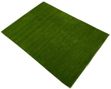Grün Gabbeh Teppich Uni 100%