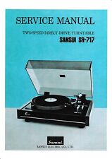 Service Manual-Anleitung für Sansui SR-717
