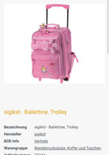Sigikid Ballettine Trolley Kinderkoffer Rosa Pink 