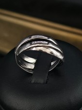 Ring Größe 56 / 925 Sterling Silber Modern Design Elegant Trinity Sonderpreis
