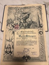 Alter Gesellenbrief  1956 Wiener Landesinnung Der Friseure Mit Mappe