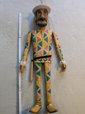 Harlekin Marionette, Puppe Holz ca. 75cm