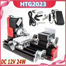 24W Mini Drehmaschine CNC Metall Drehbank Machine DIY Model Tool 20000rev/min DE