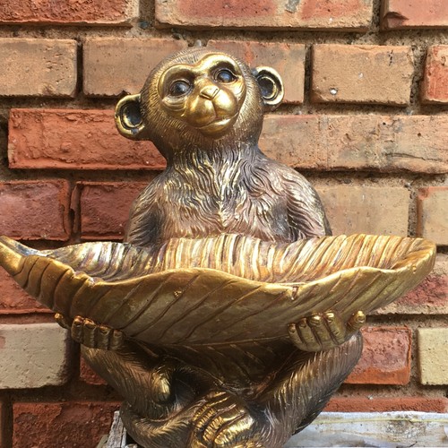 Affe skulptur gold - affe,