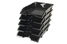 5 Stück Büroablage schwarz