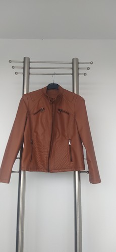 Braune kunstlederjacke xl - kunstlederjacke, in