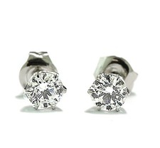 Solitär-Brillant-Ohrstecker 0,61 carat E/VS 900-Platin  Wert 6.000 EURO Neu