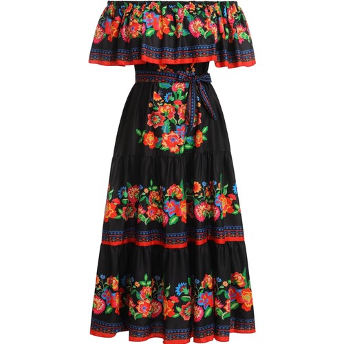 Damen maxikleid sommer - damen, blumen