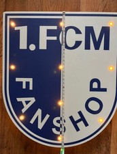 1.FC Magdeburg 2.Bundesliga 3.Liga Regionalliga DDR Oberliga Schild Emblem LED 