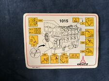Aufkleber DEUTZ  1015  Wartungsanleitung ca 13 x 10 cm 