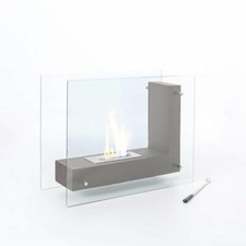 Stones Crossing Bioethanol Magnesium Kamin Schwarz 80 x 31 x 60cm Stein Glas CD8