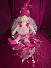 Käthe Kruse Waldorfpuppe, 26 cm, mit pink und rosa Kleidung und Hut