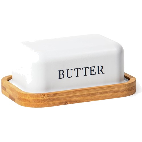 Butterdose edelstahl weiß - butterdose,