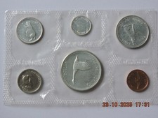 Kanada / Canada, 1967, 1+5+10+25+50 Cents + 1 Dollar  UNC - KMS Satz mit Silber