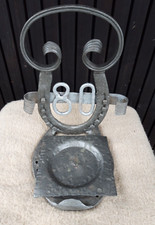 Dekoobjekt Hufeisen (zum 80. Geburtstag) Handarbeit  Kerzenständer Rarität