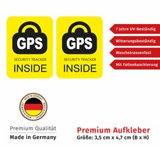 2x GPS Aufkleber Fahrrad Security Tracker Bike Sticker Wetterfest UV-Beständig