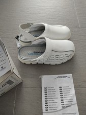 Abeba Berufsschuhe Dynamic Clog Gr. 37 Leder Weiss 7310