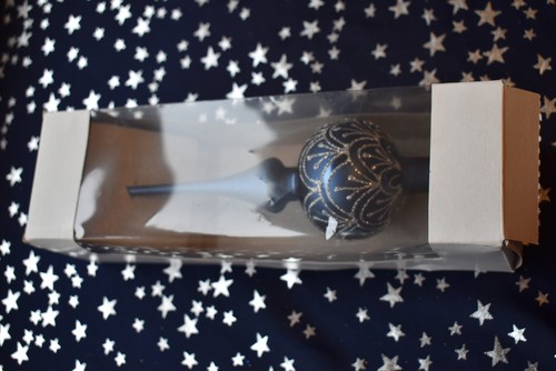 Christbaumspitze blau silber