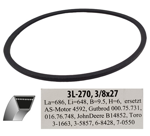 Keilriemen 270 as - 3l-270,