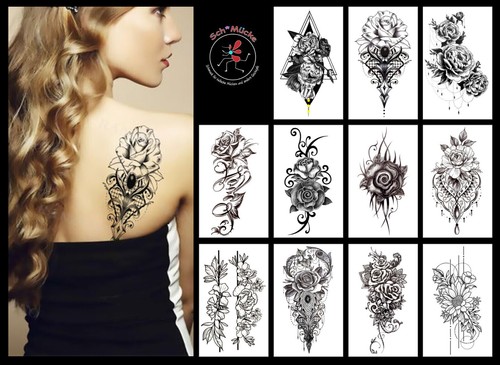 Faketattoo groß blume - groß, blumen