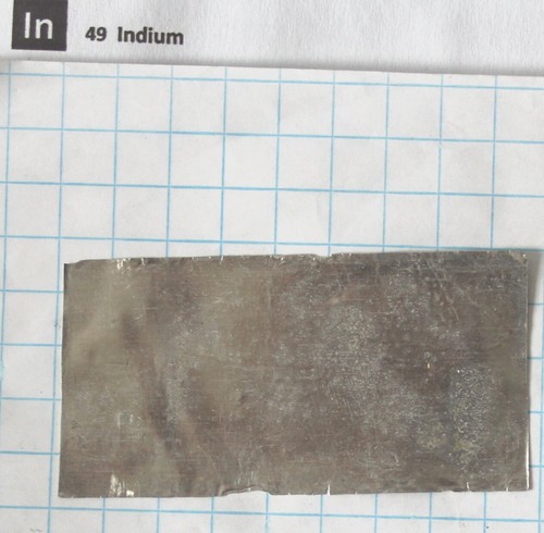 Indium metall folie - metall, 99.95%