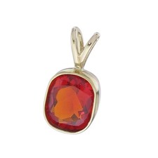 Fire Opal Pendant 750 Yellow