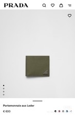 PRADA Saffiano Grün Portmonee