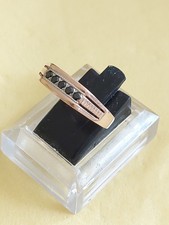 Vintage Ring Rotgold 585 Gewicht 2,5gr Unisex Schwarze Steine Gr66