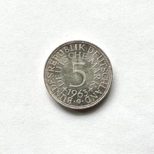 BRD 5 DM 1963 G Silberadler J