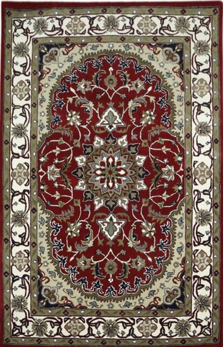 Bidjar teppich rot beige - rot, 100%