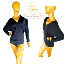 COBRA BODY by Wolford S Small black schwarz Locker Sitzend Fledermaus Design