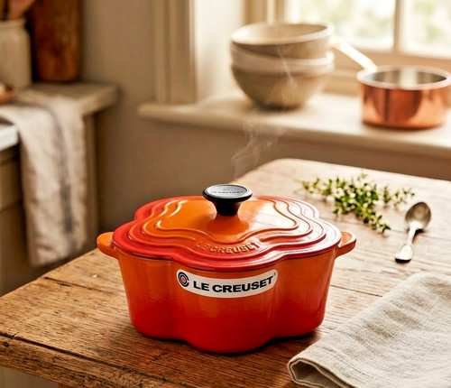 Creuset cocotte fleur - le,