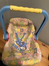 Vintage Baby Born Spielzeug Autositz schöner Zustand abnehmbarer Bezug