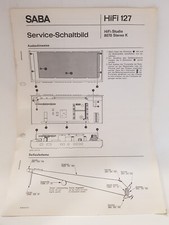 SABA Service Schaltbild Hifi Studio 8070 Stereo K Hifi 127