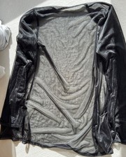 Durchsichtiges Sexy Oberteil Langarmig Gr. S 34/36 Schwarz 
