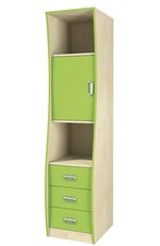 Standregal "Kombi" Bücherregal 43cm birke lime grün (16651)