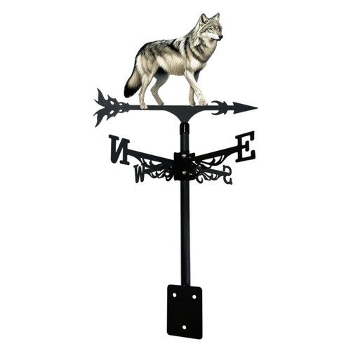 Zaun wetterfahne wolf metall - zaun,