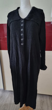 La forme - langer dicker Strick Mantel, warm, schwarz, Gr. 40, Gr. 42, L