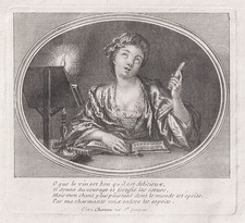 Gesang singing Musik music gravure engraving Kupferstich 1750