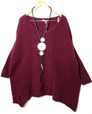 Moonshine Pullover 48 50 52  Oversize  Lagenlook  Beere- Violett Neu