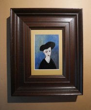 Expressionist. Gemälde  -  PORTRAIT EINER RICHTERIN -  sign. H. Hummel