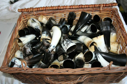 Wikinger trinkhorn mittelalter - wikinger,